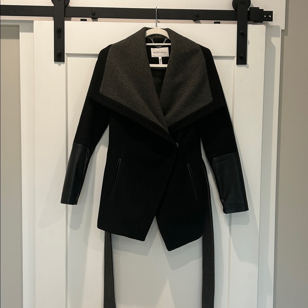 BCBGeneration Black and Gray Trench Coat